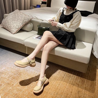 Giày búp bê đế dày thời trang Hàn cho nữ