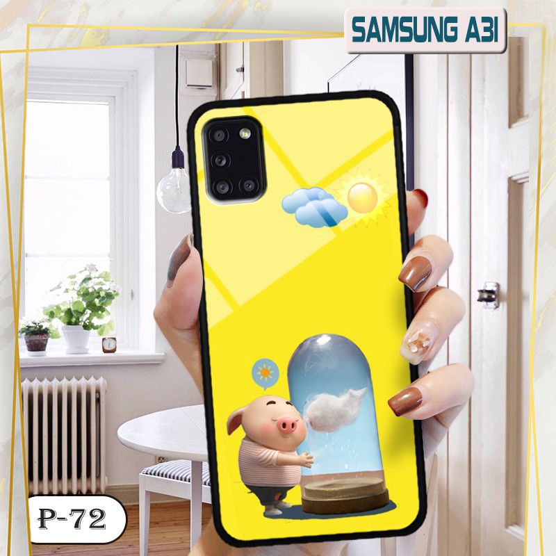 Ốp lưng kính 3D Samsung A31-cute