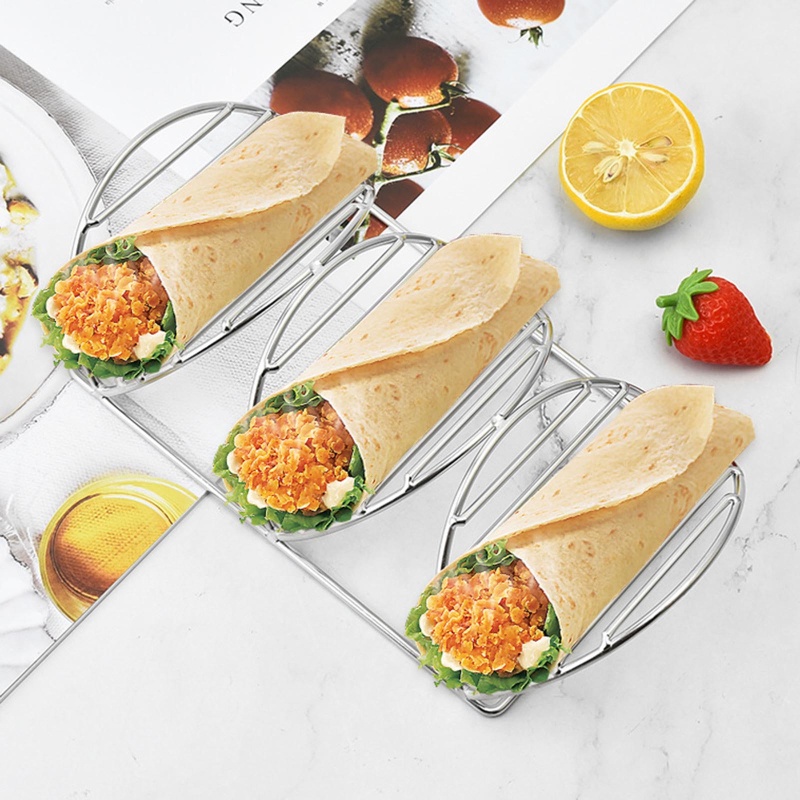 Giá Đỡ Bánh Taco Bằng Thép Không Gỉ 3 Kích Cỡ