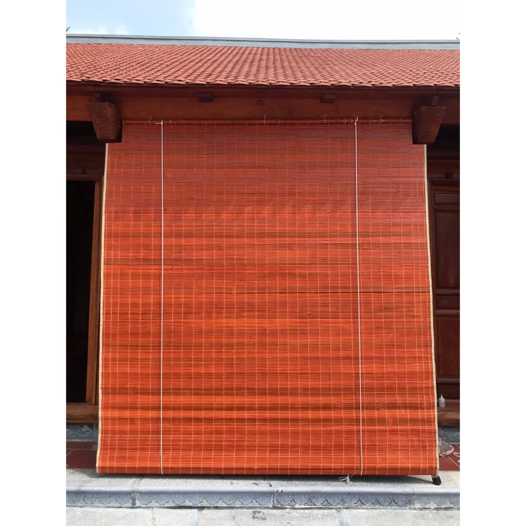 Mành trúc che nắng R3m x c2m x C2m5 x C3m Rèm trúc che mưa ,Màn sáo trúc treo cửa sổ có dây kéo đây đủ
