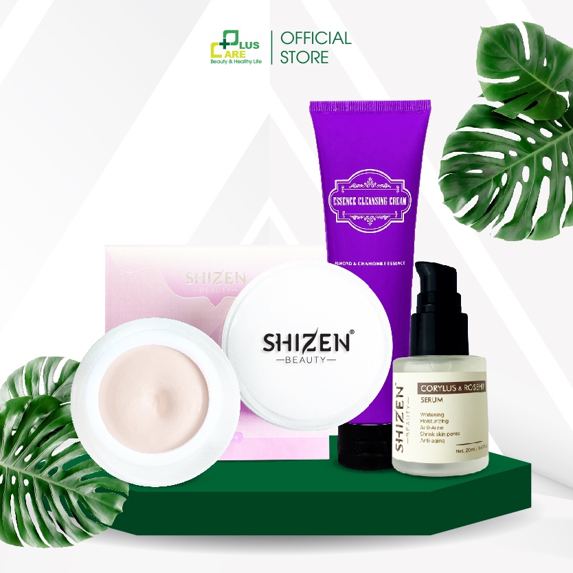Comdo nạp năng lượng cho da: KEM DƯỠNG DA SHIZEN COLLAGEN SEAWEED + SERUM CORYLUS & ROSEHIP + SỬA RỬA MẶT ESSENCE CLEANS
