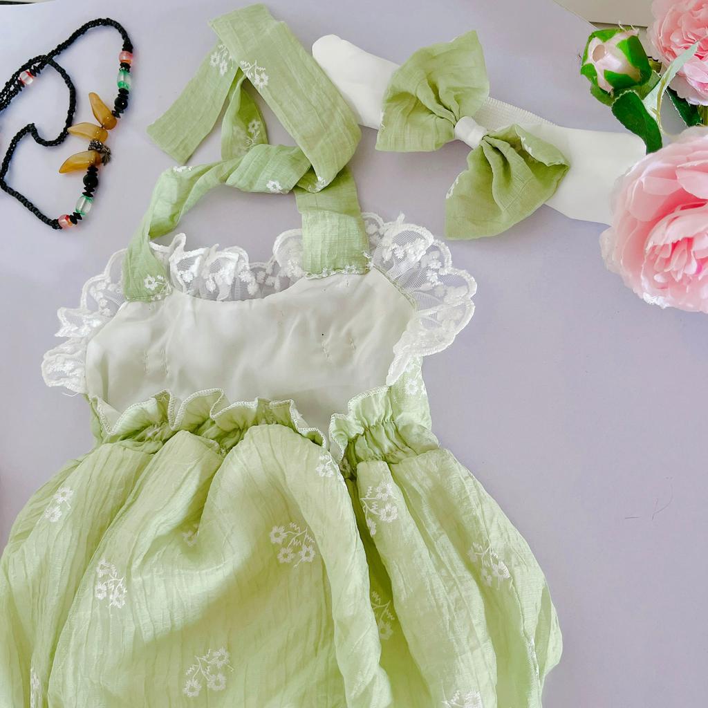 body yếm hai dây bé gái dễ thương [𝐓𝐀̣̆𝐍𝐆 𝐊𝐄̀𝐌 Nơ Su Shop- body thiết kế sinh nhật thôi nôi cho bé