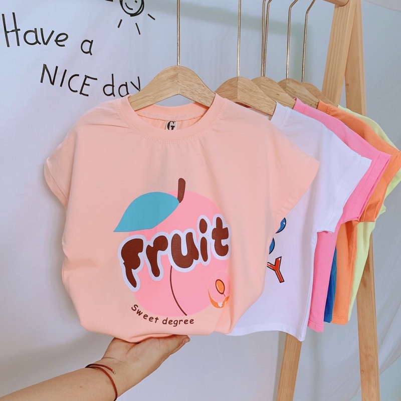 Áo thun cộc tay bé gái siêu đáng yêu