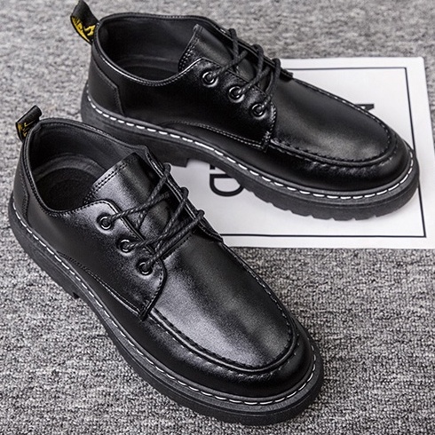 [GD04] Giày Da Lì Cổ Thấp Cho Nam Hàng Quảng Châu - Viền Chỉ Mũi Với Chất Da PU Quảng Châu loại tốt | BigBuy360 - bigbuy360.vn