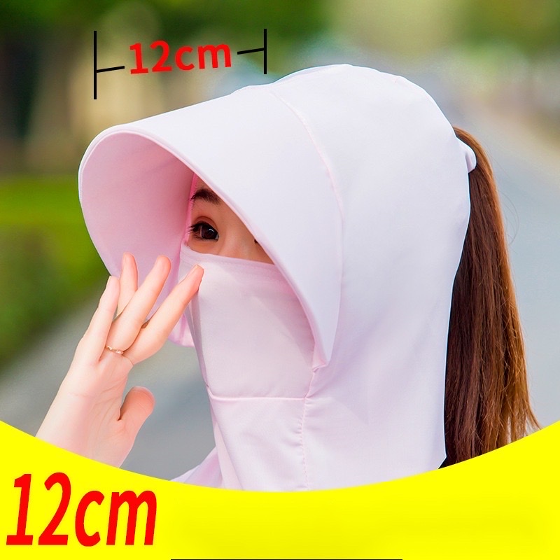 Nón chống nắng mùa hè Mũ trùm có mạng che mặt thời trang tiện dụng không gẫy gập chống tia UV , cực tím