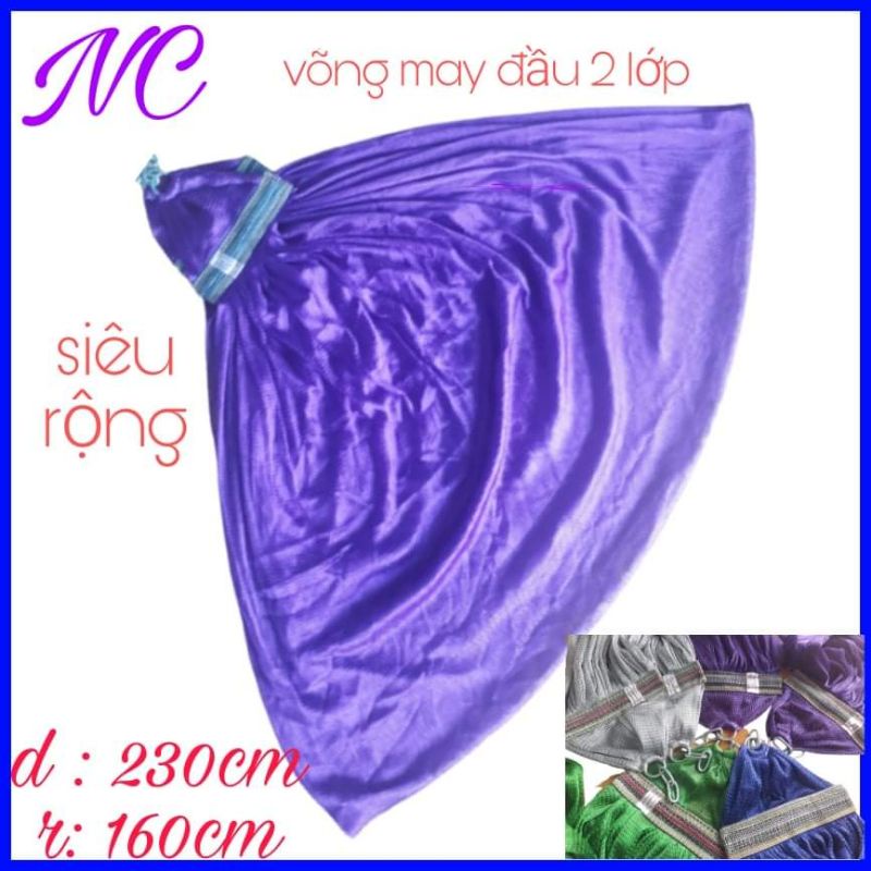 (hình thật) Võng lưới 2 lớp nẹp đầu 20cm. võng lưới may đầu 2 lớp cao cấp | BigBuy360 - bigbuy360.vn