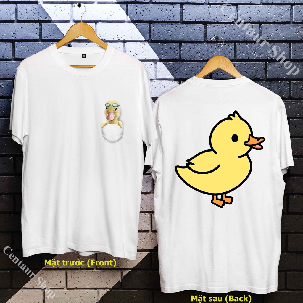 Áo Phông hình con Vịt Duck 2 mặt cho bé Cotton cute dễ thương ngắn tay cực chất K48DCK012