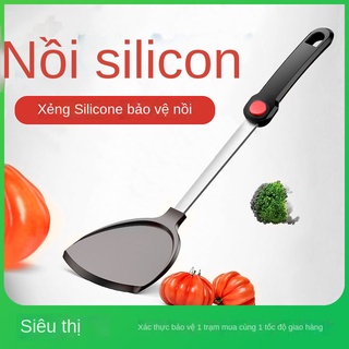 MThìa mới bằng thép không gỉ chịu nhiệt điểm đỏ rực lửa đồ dùng nhà bếp sáng tạo nấu ăn món quà tặng silicone