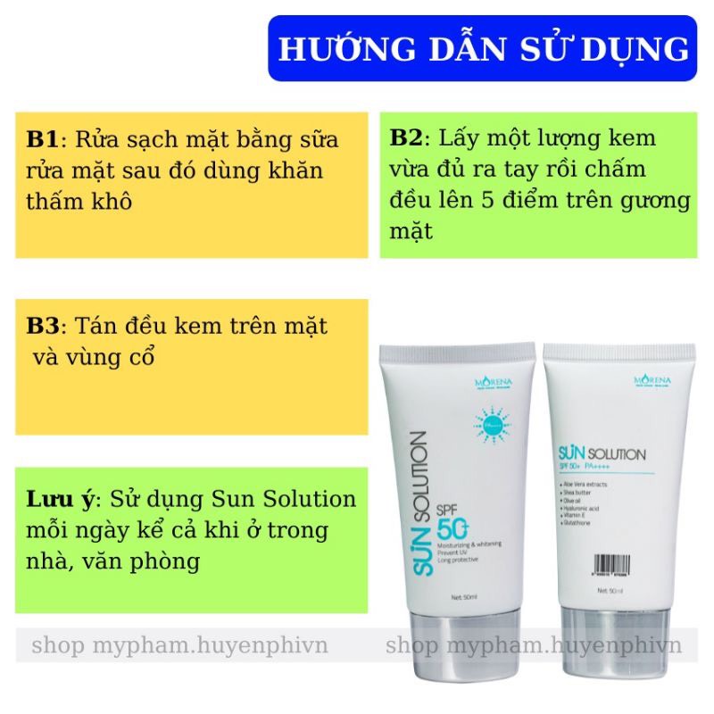 GIÁ TỐT Kem Chống Nắng HUYỀN PHI Morena Kháng Nước SPF50* PA++++