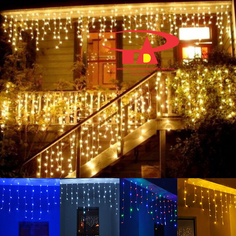 Combo (30 Dây Đèn Led Chớp 7M Màu Vàng, Loại Tốt, Giá Rẻ, Nên Mua) Đèn Led Trang Trí Noel, Đèn Led Trang Trí Cây Thông.