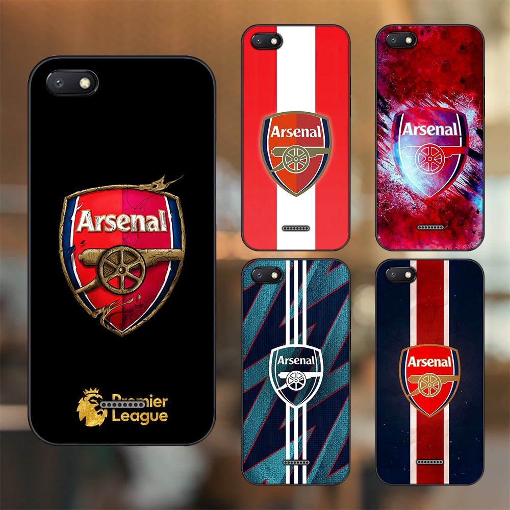 Ốp lưng Xiaomi Redmi 6A viền đen in hình Arsenal FC