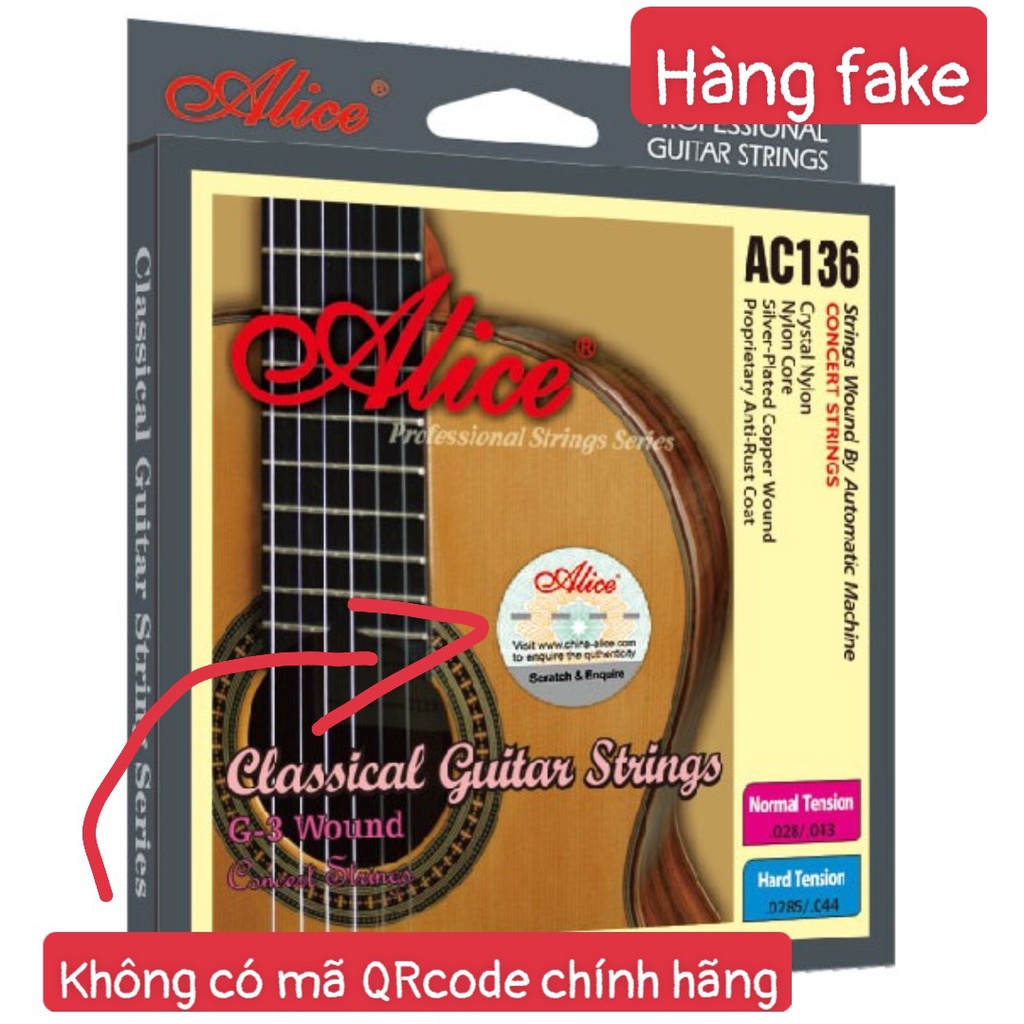 Dây đàn guitar CLASSIC Alice AC136 cao cấp chính hãng [dây nilon] TYTYmusic