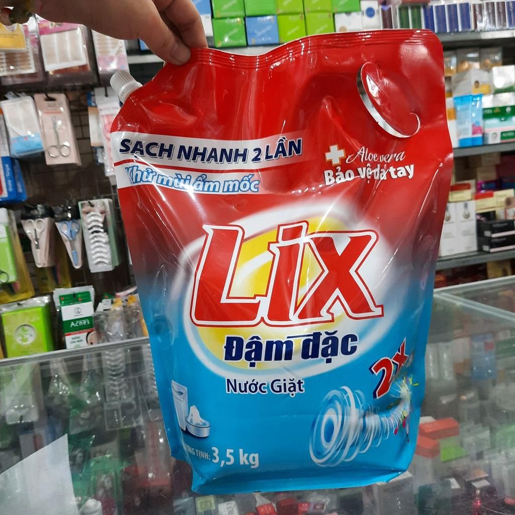 Túi Nước Giặt Lix Đậm Đặc Hương Hoa 3.5Kg - Tẩy Sạch Vết Bẩn Cực Mạnh