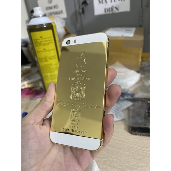 Vỏ iphone 5s/se mạ vàng gold 24k