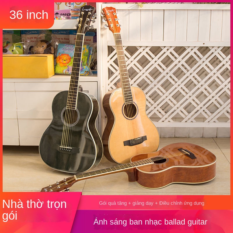 ✿✶❐Mới bắt đầu Đàn guitar gỗ 36 inch 34 inch 38 inch du lịch dân gian veneer 41 inch Đàn ghi ta nhập học cho sinh viên