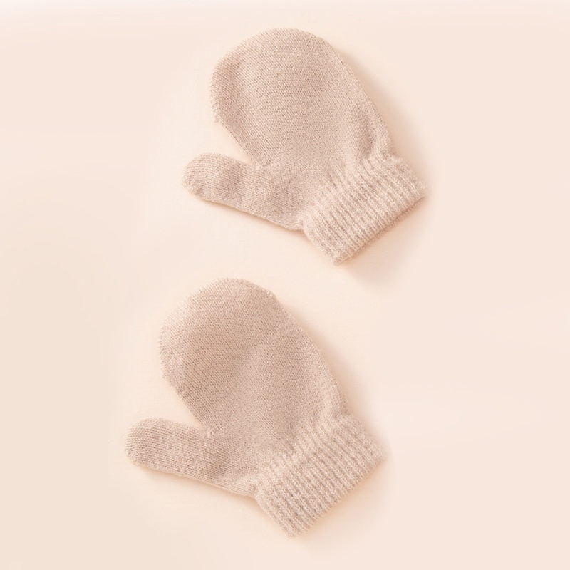 Set mũ len kèm khăn choàng cổ và găng tay màu sắc dễ thương cho bé