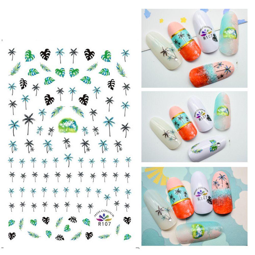 Miếng Dán Trang Trí Móng Tay Hình Bãi Biển Mùa Hè Thanh Lịch