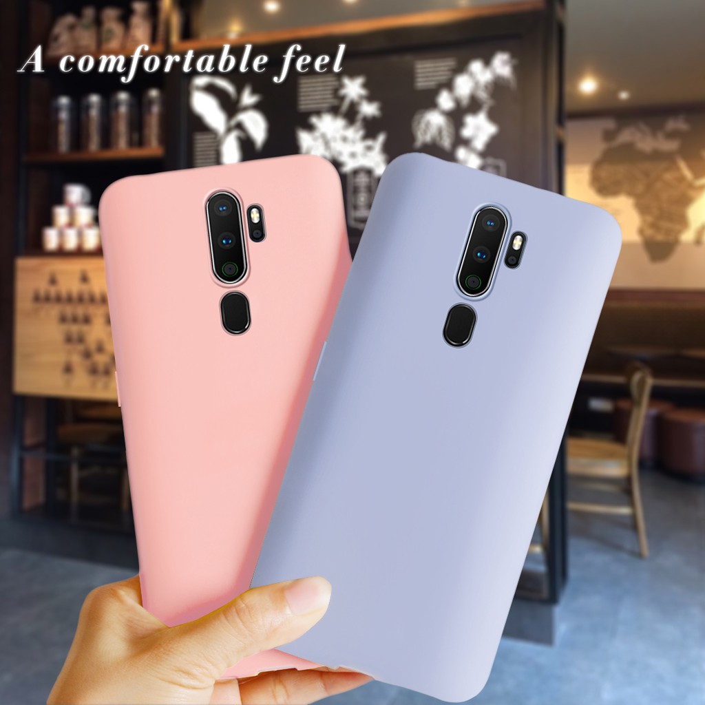 Ốp điện thoại silicon màu trơn đơn giản cho Oppo A9 A5 2020 A9 2020 / A5 2020