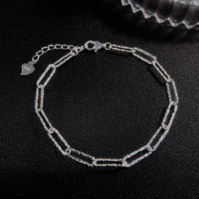 Vòng tay nữ bạc S925 - Lắc tay mắt xích bạc Ý nữ basic, hiện đại trẻ trung Zaza accessories