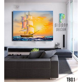 Tranh treo tường canvas Thuyền Biển 01
