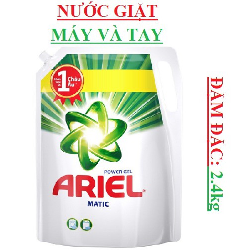 Nước giặt ariel downy, giữ mầu, khử mùi ẩm mốc, hương xả, đậm đặc (2,15-:-2,4)kg