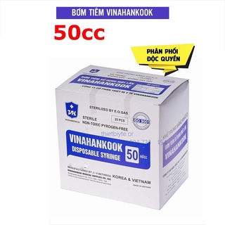 Bơm Tiêm Vô Trùng Sử Dụng 1 Lần 50cc Vinahankook Hộp 25 cái