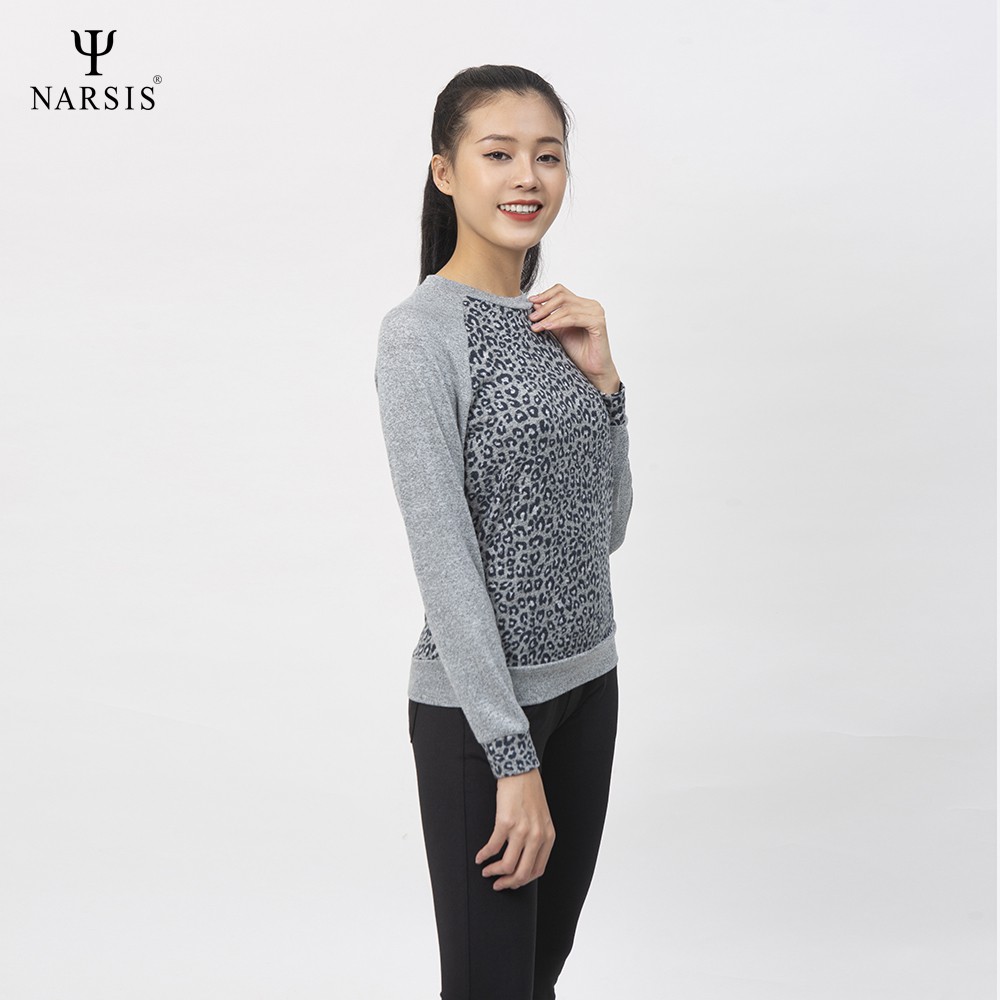Áo len nữ Narsis L0025 màu ghi vằn đen