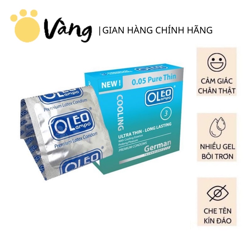 Bao Cao Su Oleo Cooling Siêu Mỏng Tinh Chất Bạc Hà Mát Lạnh Kéo Dài Thời Gian