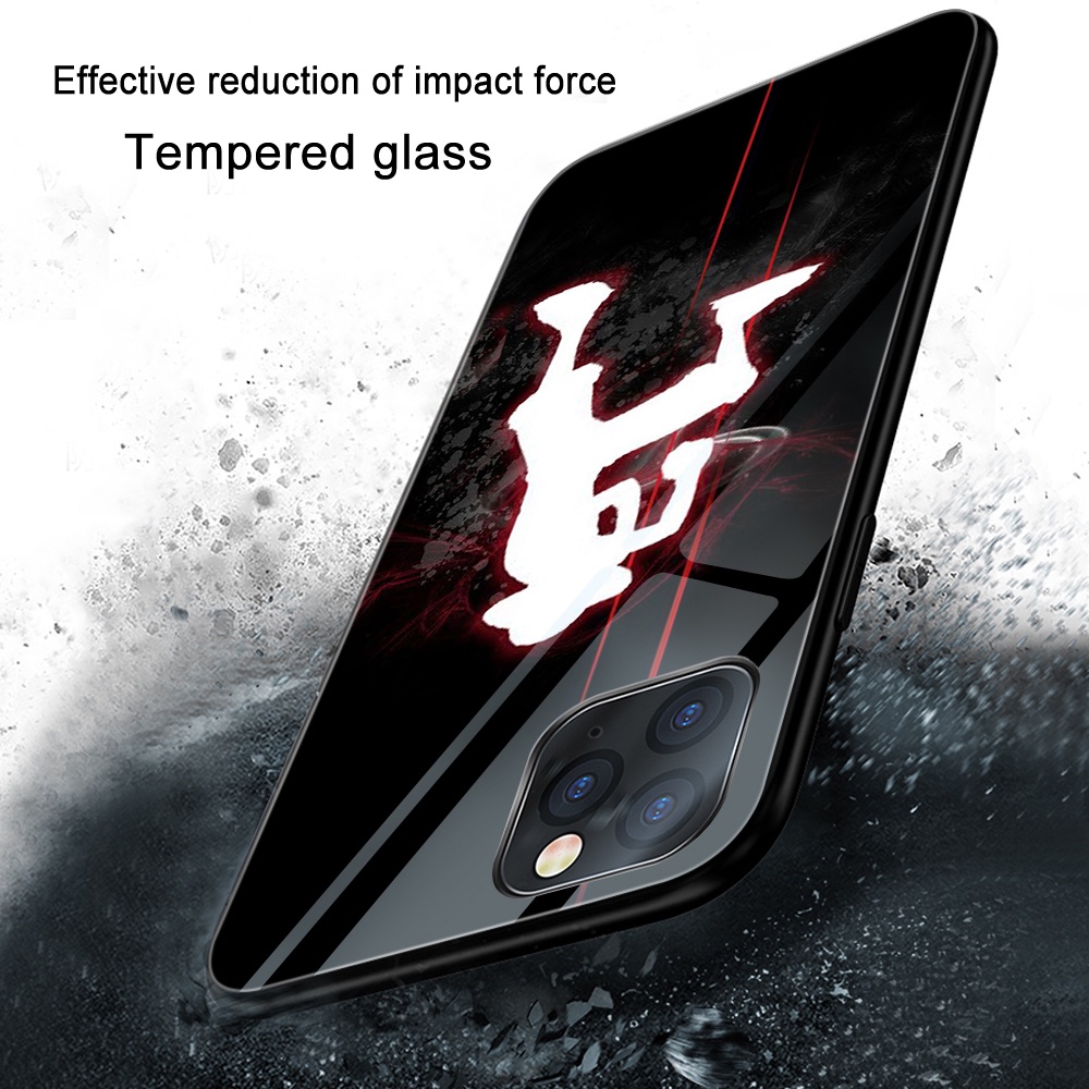Ốp Điện Thoại Kính Cường Lực In Hình Anime One Piece Cho IPhone 13 Pro Max 11 12 IPhone 7 8 Plus SE 2020 X XS