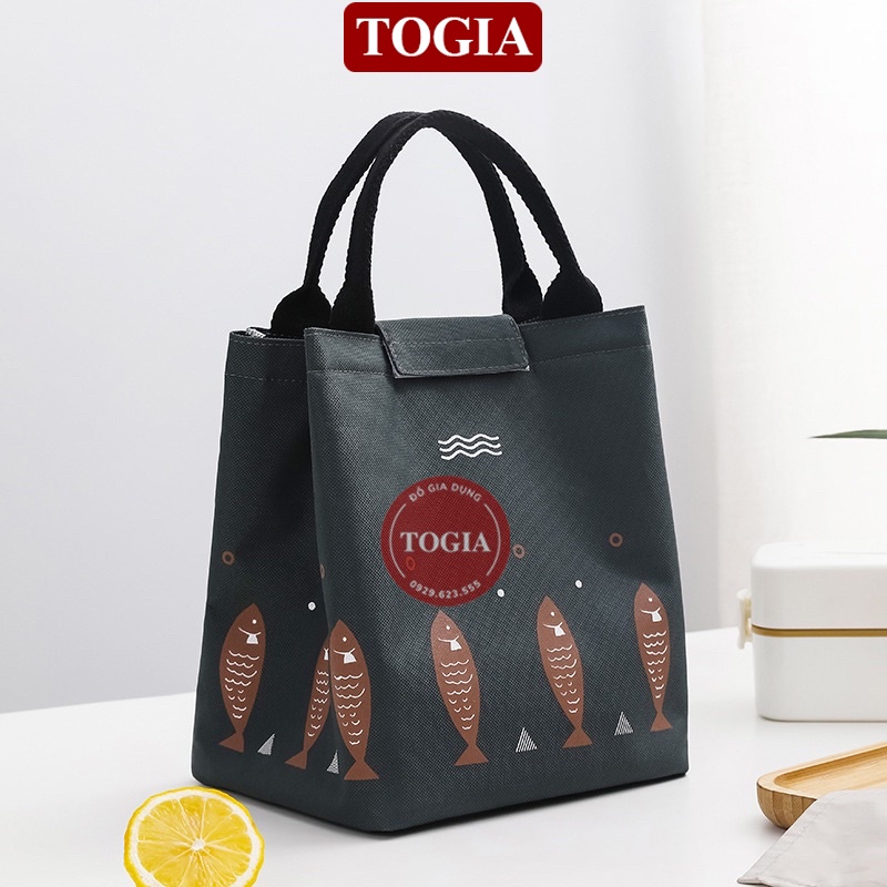 Túi Giữ Nhiệt - Túi Đựng Hộp Cơm Văn Phòng Hình Cá 19 x 23cm TOGIA