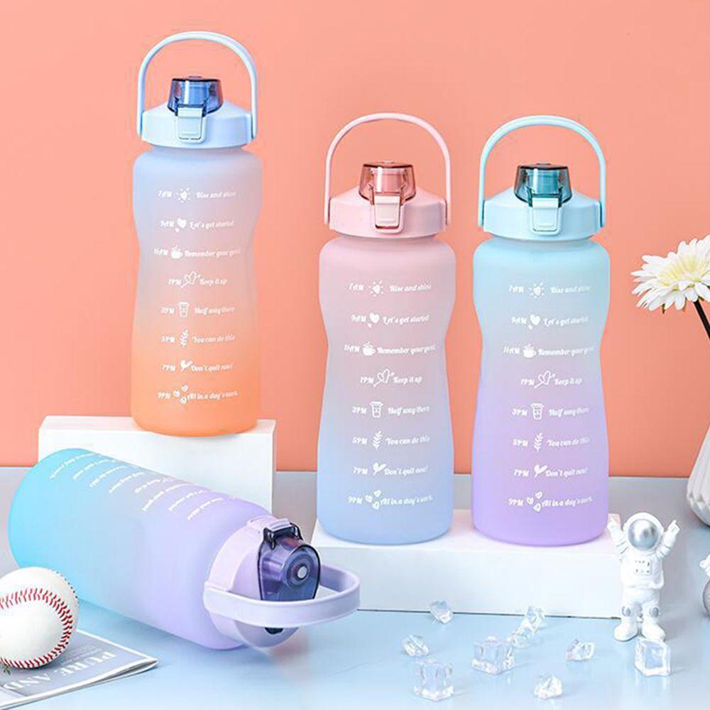 PISTA Bình Nước 2000ml Dung Tích Lớn Màu Gradient Tiện Dụng Mang Theo Du Lịch Cắm Trại