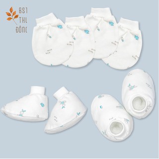 [MIO DÀY] Bao tay bao chân sơ sinh Miomio dày bo chun 100% cotton