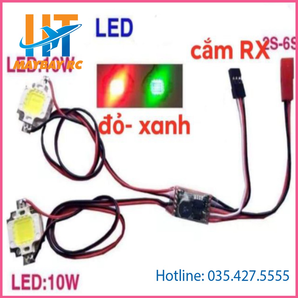 Bộ Led Nháy Có Khiển Bật Tắt Qua Rx 10W Siêu Sáng
