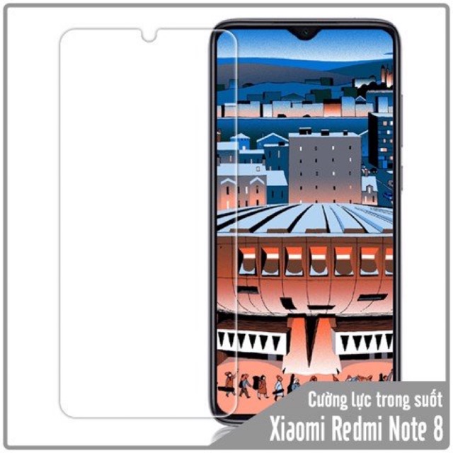 Kính cường lực Xiaomi redmi note 8 cao cấp, tặng kèm giấy lau màn hình