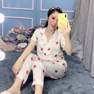 Bộ lụa satin cộc