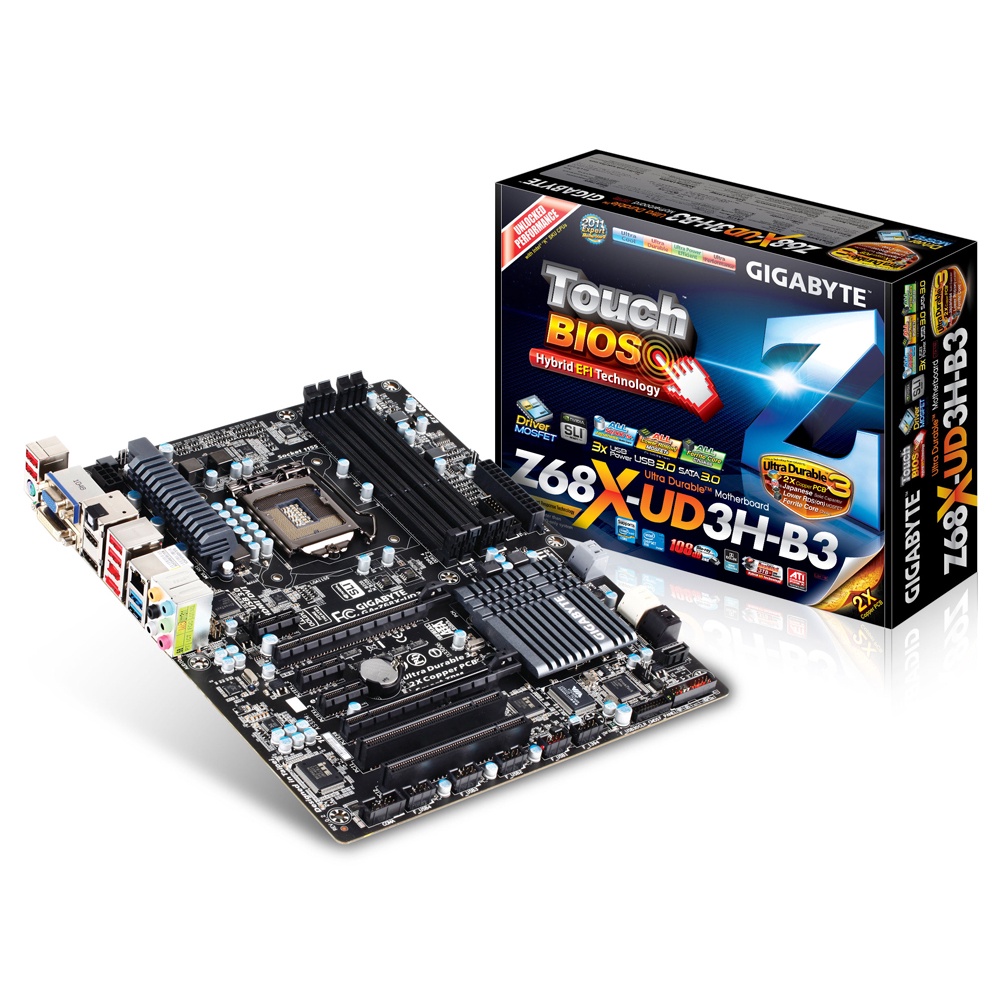 Chặn main GA-Z68X-UD3H-B3 GA Z68X UD3H B3 dùng nắp sau thùng máy