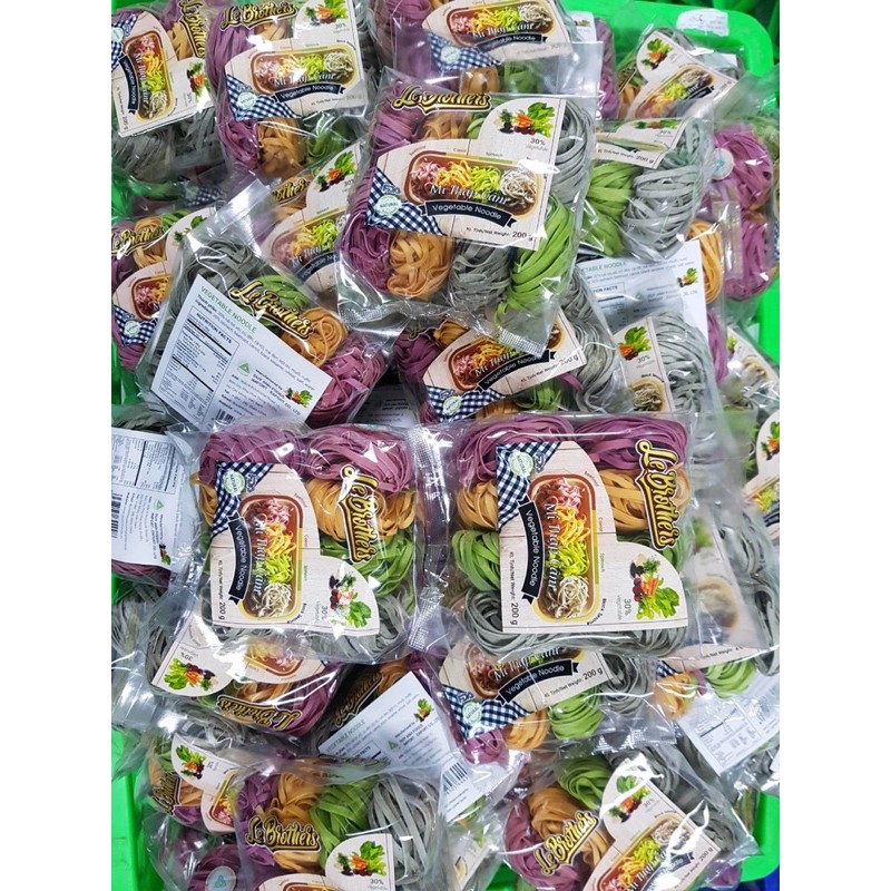 Mì rau củ thập cẩm Duy Anh Food- Mì tươi 100% organic-Mì không chiên