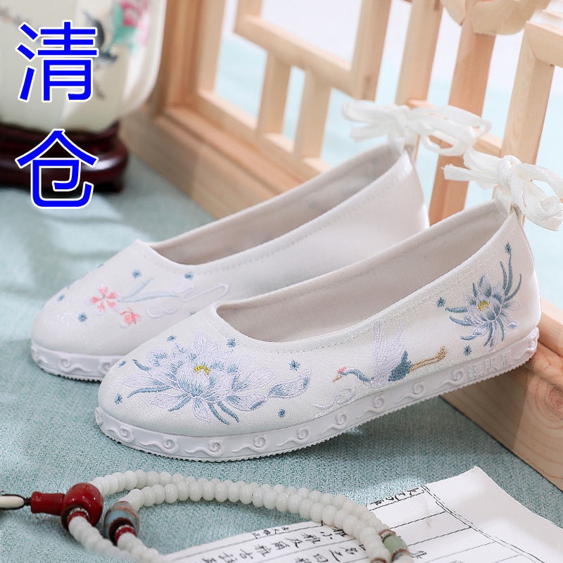Hàng Mới Về Mới Giày Hán Phục Tăng Chiều Cao Thêu Họa Tiết Phong Cách Trung Hoa Cổ Điển Thời Trang Mùa Hè Cho Nữ