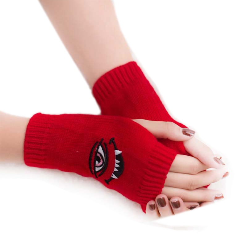 Găng Tay Mềm Mại Hở Ngón Co Giãn Giữ Ấm Mùa Đông