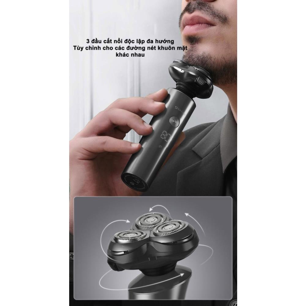 Máy cạo râu Xiaomi SHOWSEE F305-GY, động cơ tốc độ cao chạy êm ái, màn hình LED, chống nước IPX7