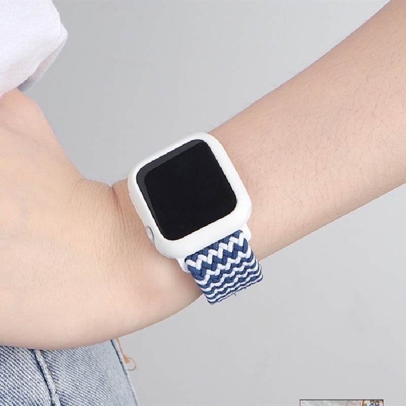 Dây Đeo Nylon Cho Đồng Hồ Thông Minh Apple Watch Dòng 7 6 SE 5 4 3 2 1 44mm 40mm 42mm 38mm