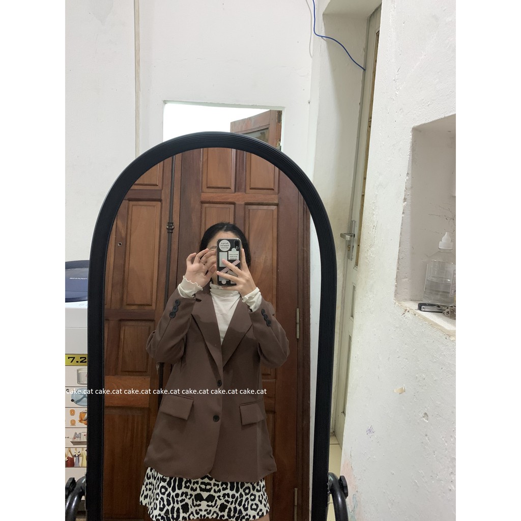 [Có sẵn] ÁO BLAZER TÚI NẮP 2 CÚC STYLE HÀN QUỐC