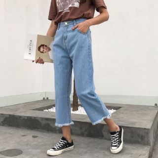 Quần beggi ống rộng, quần jean nữ ống rộng, quần jean kiểu, jean nữ