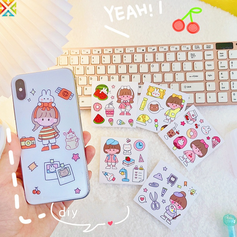 Miếng Dán Trang Trí Điện Thoại / Nhật Ký / Cốc Nước Độc Đáo DIY