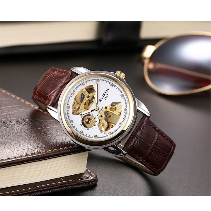 Đồng hồ cơ lộ máy Automatic WLISTH chính hãng cho nam