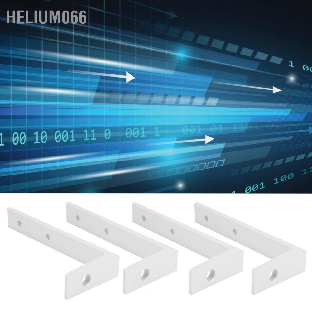 4 giá đỡ góc hình chữ L bằng nhôm màu bạc hỗ trợ sửa chữa tiện lợi