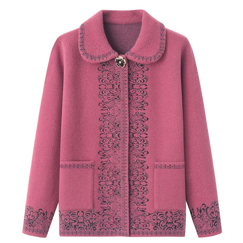 Áo Len Cổ Bẻ Cài Cúc Trung Niên