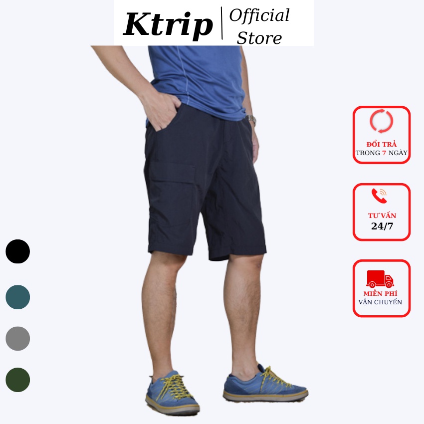 Quần Short Đùi  Nam Bigsize Túi Hộp mau khô TNF chống nước thích hợp cho leo núi,dã ngoại hoặc đi câu
