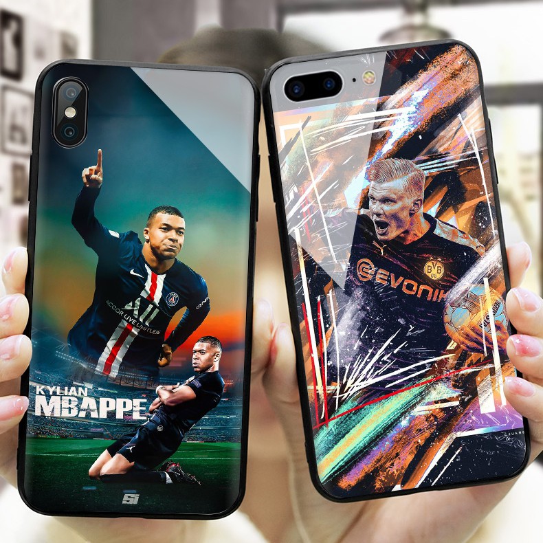 Ốp Lưng Iphone Mặt Kính Cường Lực In Hình Cầu Thủ Bóng Đá Ip6/6s/6plus/6s/7/8/7plus/8plus/x/xs/xsmax/11/11pro/11promax