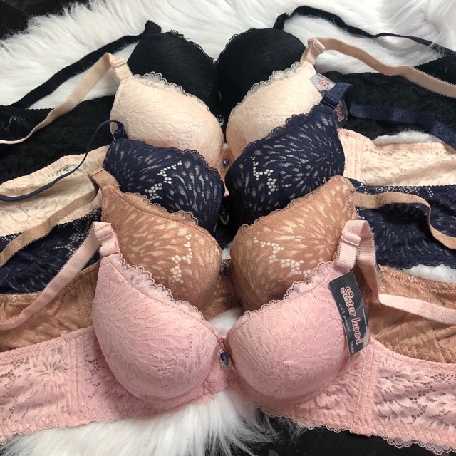 Áo ngực, áo lót mặc áo dài, sơ mi siêu nâng đệm 5cm cao cấp Sisterhood, có gọng ren dễ thương Double T#3060